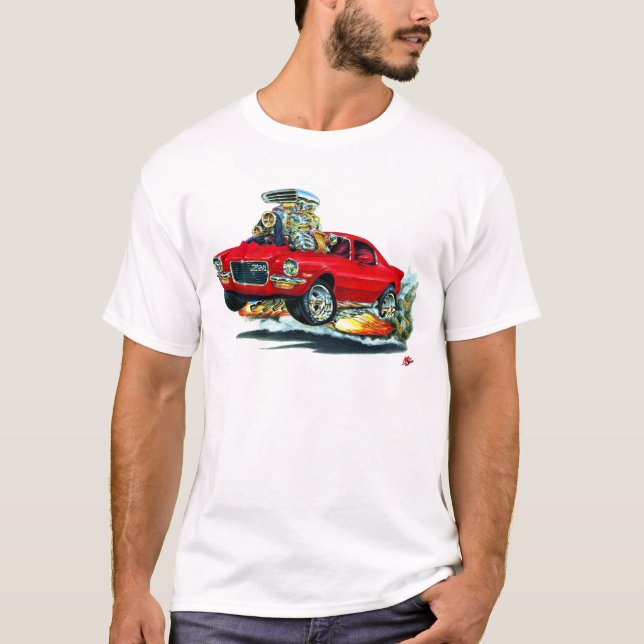 Camiseta Coche 1970-72 del rojo de Camaro (Anverso)