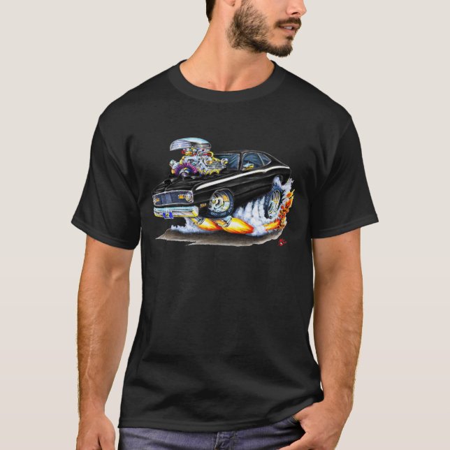 Camiseta Coche 1970-74 del negro del plumero de Plymouth (Anverso)