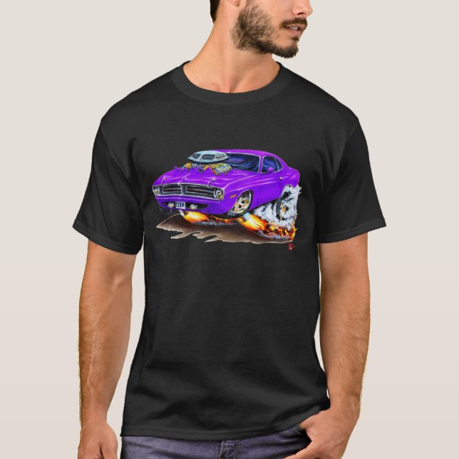 Camiseta Coche 1970 de la púrpura de Cuda (Anverso)