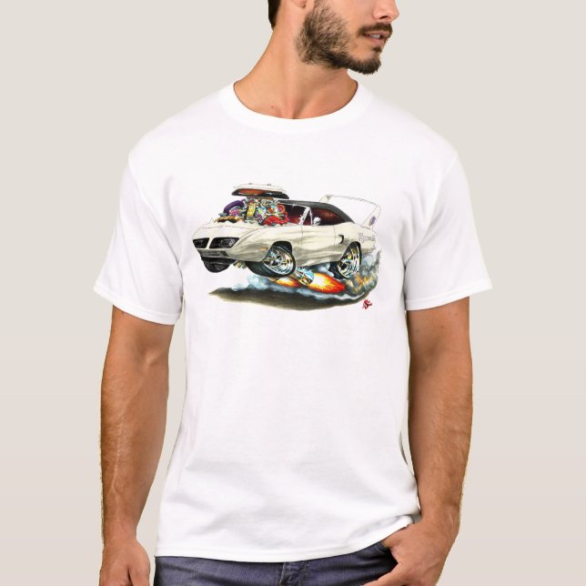 Camiseta Coche 1970 del blanco de Superbird (Anverso)
