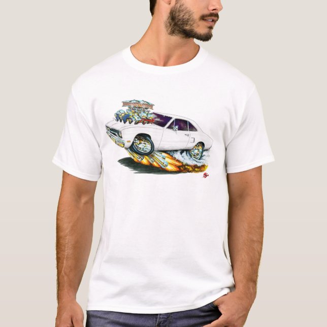 Camiseta Coche 1970 del blanco del Roadrunner (Anverso)