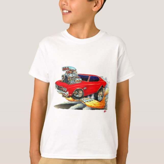 Camiseta Coche 1970 del rojo de Chevelle (Anverso)