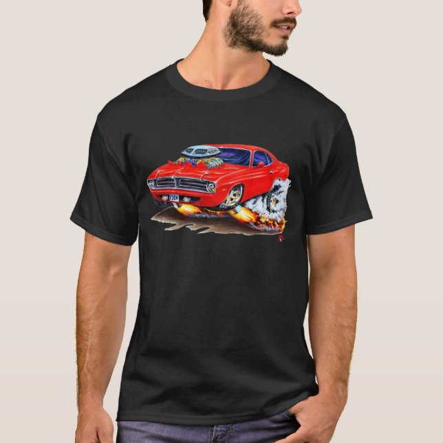 Camiseta Coche 1970 del rojo de Cuda (Anverso)