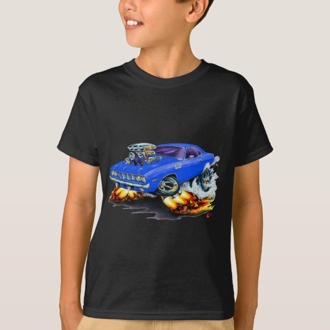 Camiseta Coche 1971-73 del azul de Cuda (Anverso)