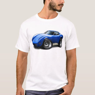 Camiseta Coche 1973-76 del azul del Corvette