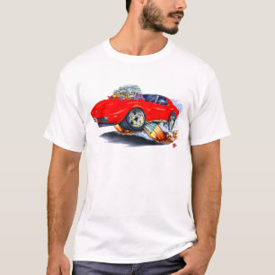 Camiseta Coche 1973-76 del rojo del Corvette