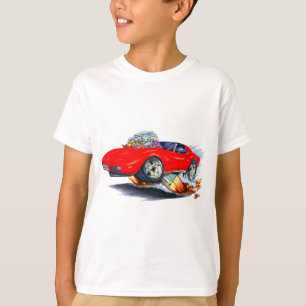 Camiseta Coche 1973-76 del rojo del Corvette
