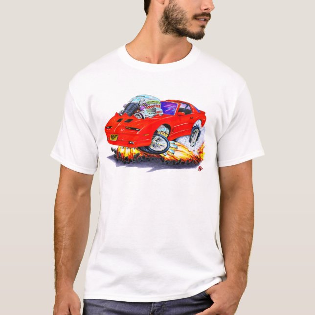 Camiseta Coche 1982-92 del rojo del transporte (Anverso)