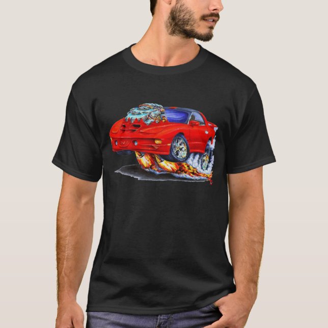 Camiseta Coche 1998-02 del rojo del transporte de Firebird (Anverso)