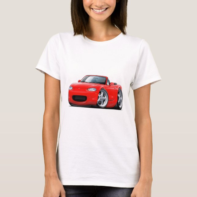 Camiseta Coche 1999-05 del rojo de Miata (Anverso)