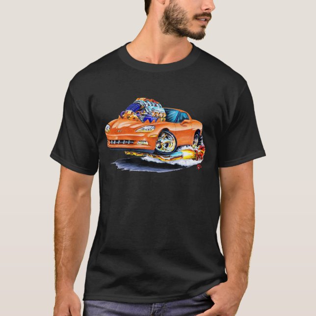 Camiseta Coche 2005-10 del naranja del Corvette (Anverso)