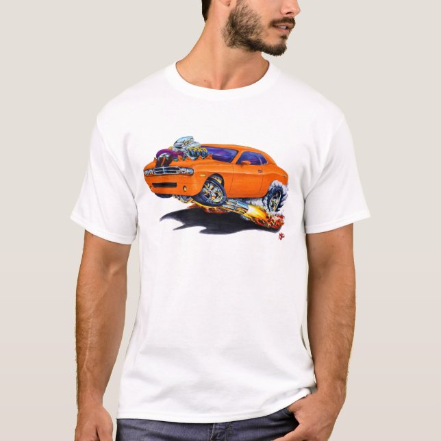 Camiseta Coche 2008-10 del naranja del desafiador (Anverso)
