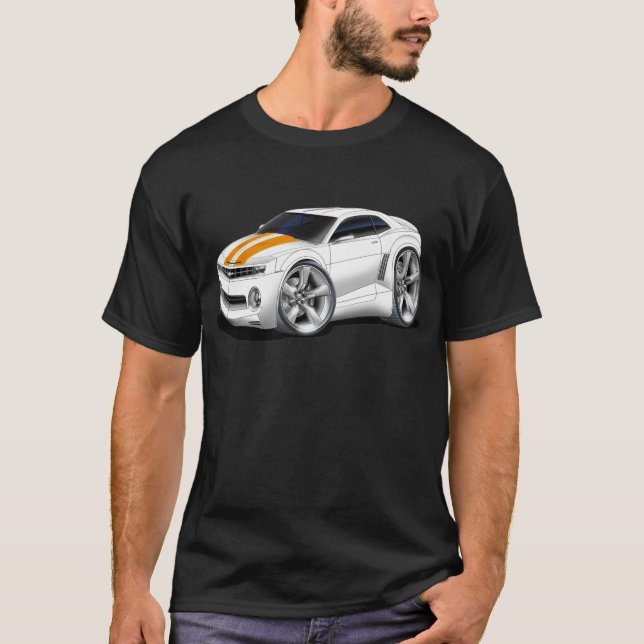 Camiseta Coche 2010-11 del Blanco-Naranja de Camaro (Anverso)