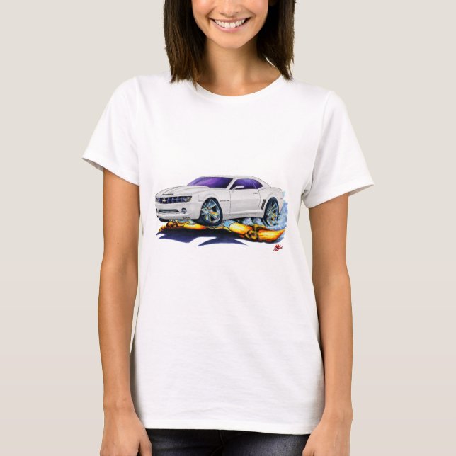 Camiseta Coche 2010 del blanco de Camaro (Anverso)