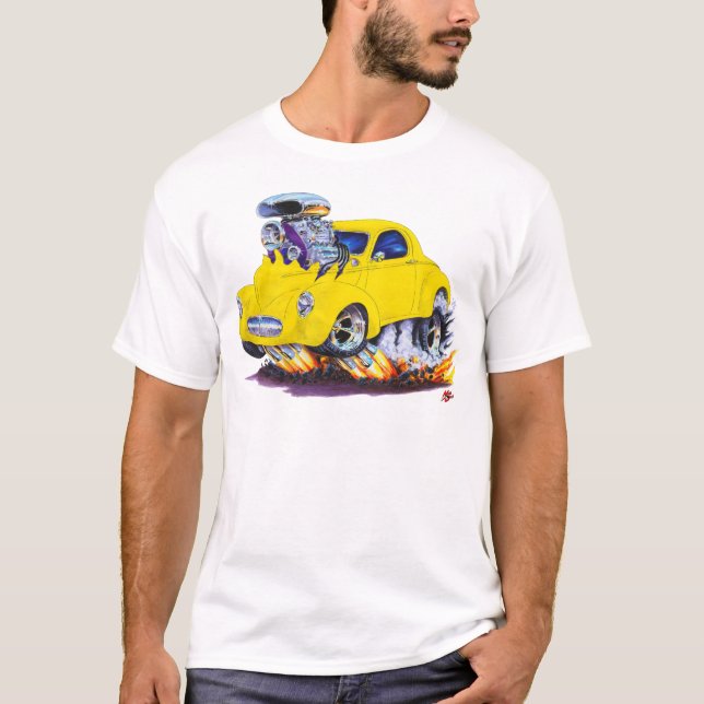 Camiseta Coche amarillo 1941 de Willys (Anverso)