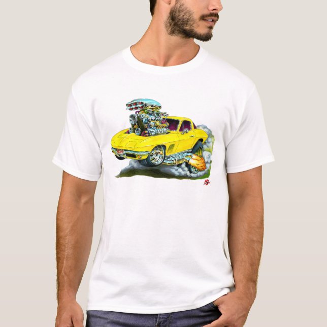 Camiseta Coche amarillo 1966-67 del Corvette (Anverso)