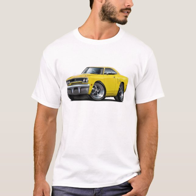 Camiseta Coche amarillo 1970 de Plymouth GTX (Anverso)