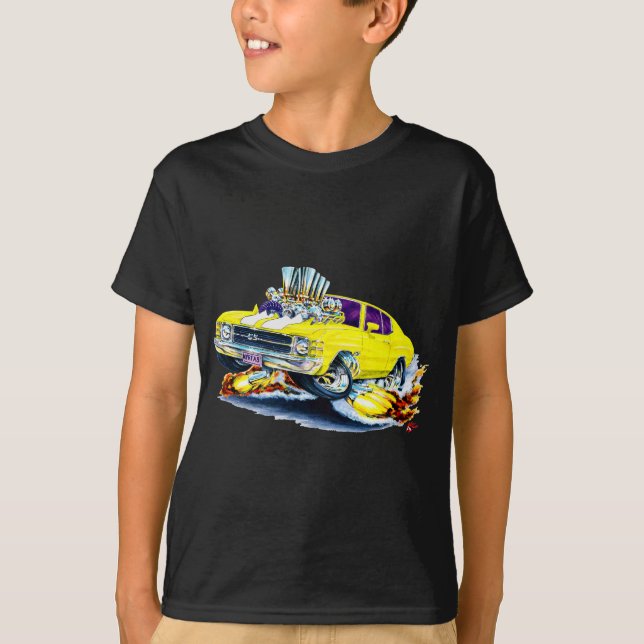 Camiseta Coche Amarillo-Blanco 1971-72 de Chevelle (Anverso)