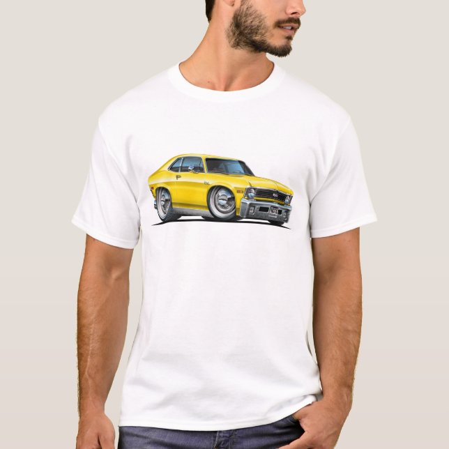Camiseta Coche amarillo de Chevy Nova (Anverso)