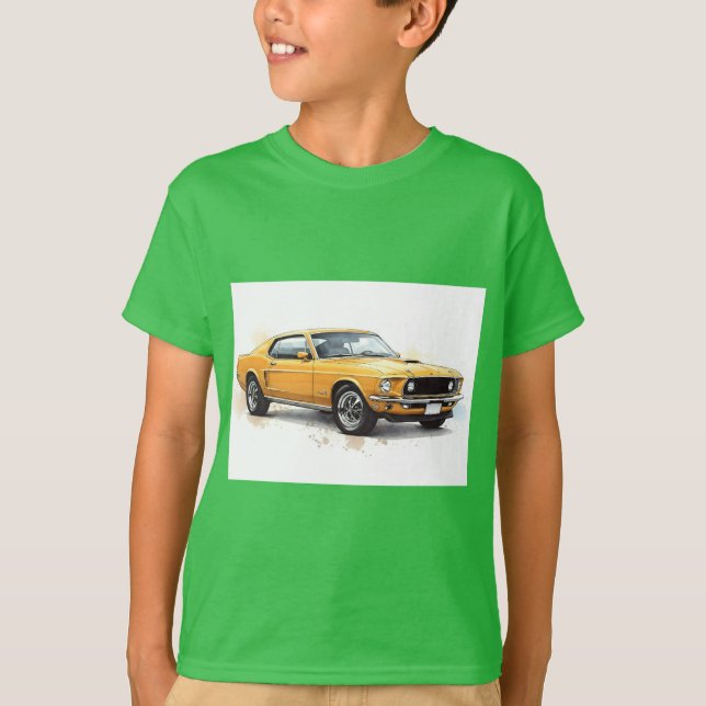 Camiseta Coche amarillo de los años 60 (Anverso)