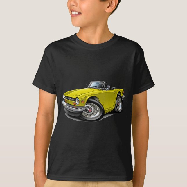 Camiseta Coche amarillo de Triumph TR6 (Anverso)