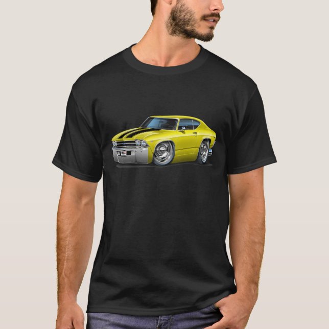 Camiseta Coche Amarillo-Negro 1969 de Chevelle (Anverso)