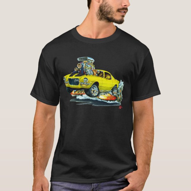 Camiseta Coche Amarillo-Negro 1970-72 de Camaro (Anverso)
