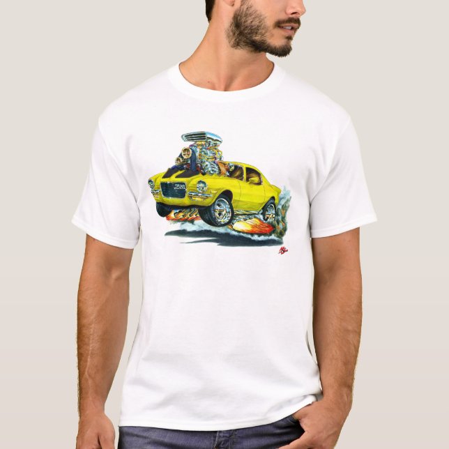 Camiseta Coche Amarillo-Negro 1970-72 de Camaro (Anverso)