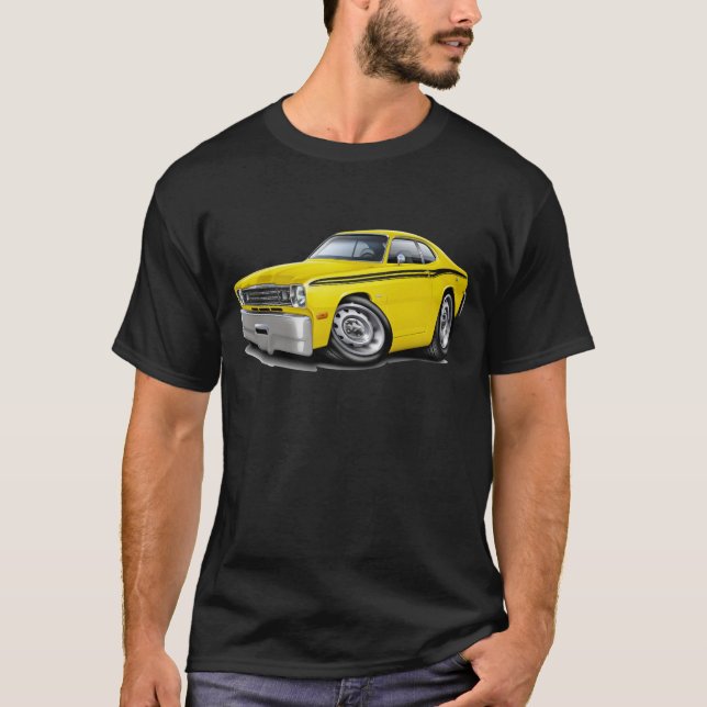 Camiseta Coche Amarillo-Negro 1970-74 del plumero (Anverso)