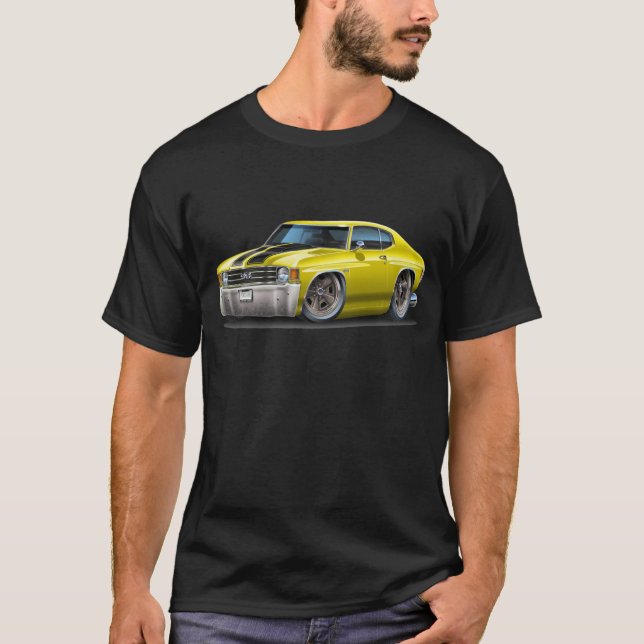 Camiseta Coche Amarillo-Negro 1971-72 de Chevelle (Anverso)