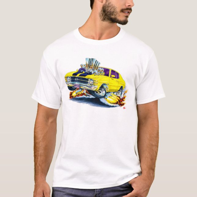 Camiseta Coche Amarillo-Negro 1971-72 de Chevelle (Anverso)