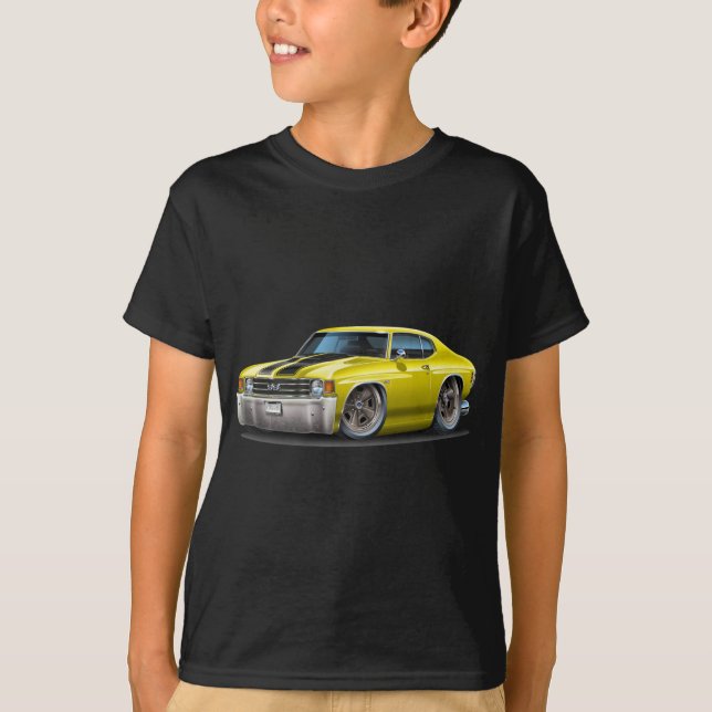 Camiseta Coche Amarillo-Negro 1971-72 de Chevelle (Anverso)