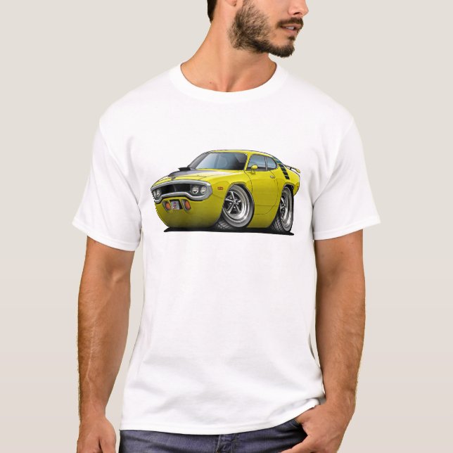 Camiseta Coche Amarillo-Negro 1971-72 del Roadrunner (Anverso)