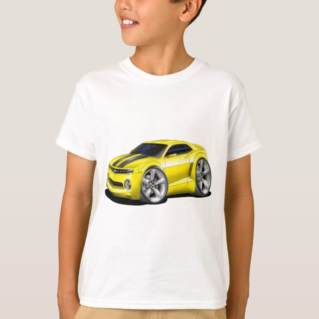 Camiseta Coche Amarillo-Negro 2010 de Camaro (Anverso)