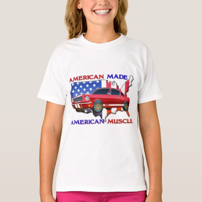 Camiseta Coche americano del músculo (Anverso)