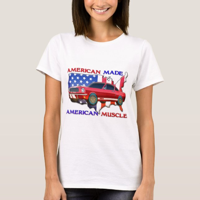 Camiseta Coche americano del músculo (Anverso)