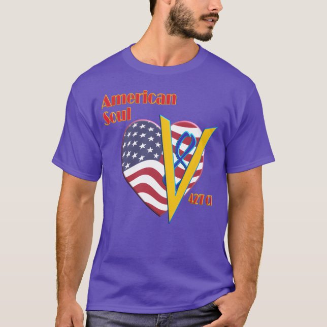 Camiseta coche americano v8 nascar clásico coche alma ameri (Anverso)
