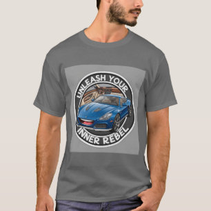 Camiseta Coche Antiguo Azul