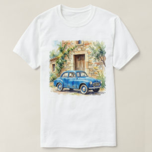 Camiseta Coche Antiguo junto a una Cabaña de Piedra