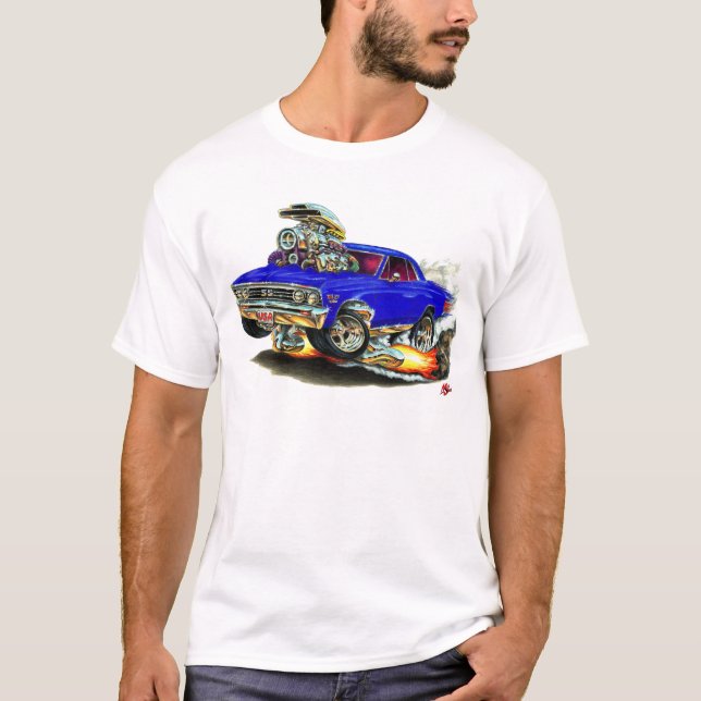 Camiseta Coche azul marino 1967 de Chevelle (Anverso)