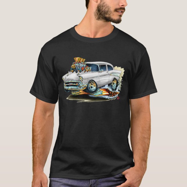 Camiseta Coche blanco 1957 de Chevy 150-210 (Anverso)