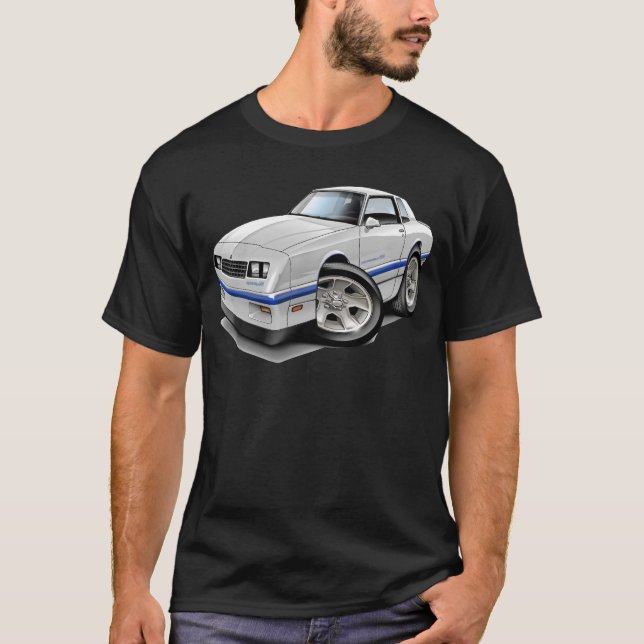Camiseta Coche Blanco-Azul 1983-88 de Monte Carlo (Anverso)