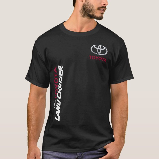 Camiseta coche blanco y negro del toyato del crucero de la (Anverso)