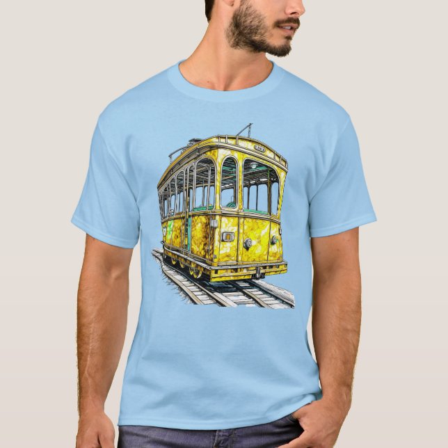 Camiseta Coche Cable Amarillo (Anverso)