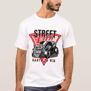 Camiseta coche callejero quiere ganar