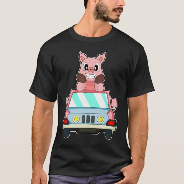 Camiseta Coche Cerdo (Anverso)