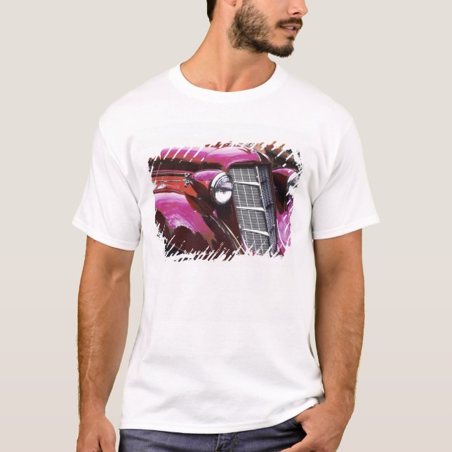 Camiseta Coche clásico: Castaño (Anverso)