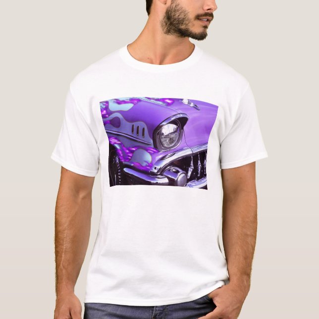 Camiseta Coche clásico: Chevrolet con la capilla llameante (Anverso)