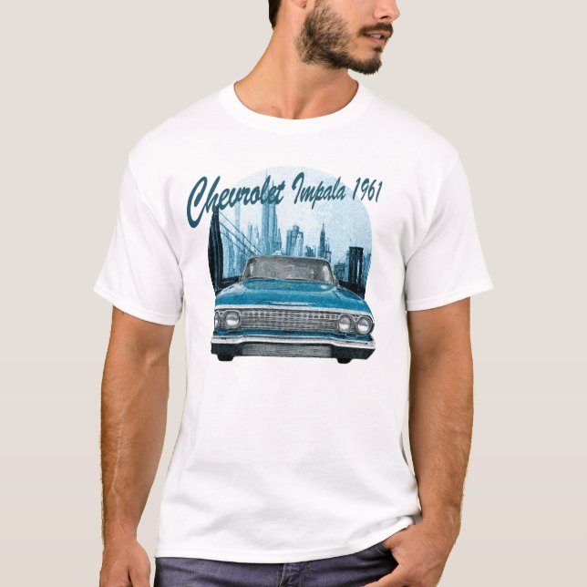 Camiseta Coche clásico Chevrolet Impala 1961 (Anverso)