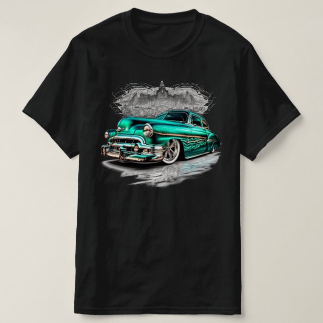 Camiseta Coche clásico de la bomba de menor peso (Diseño del anverso)